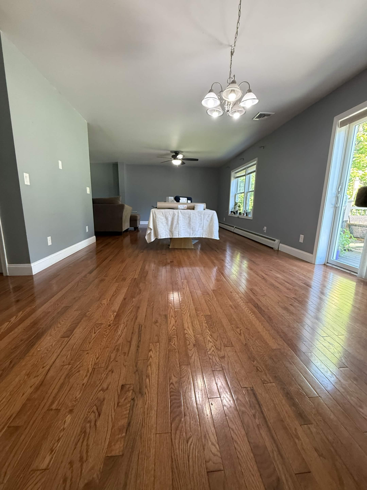 Open living area after a full repaint